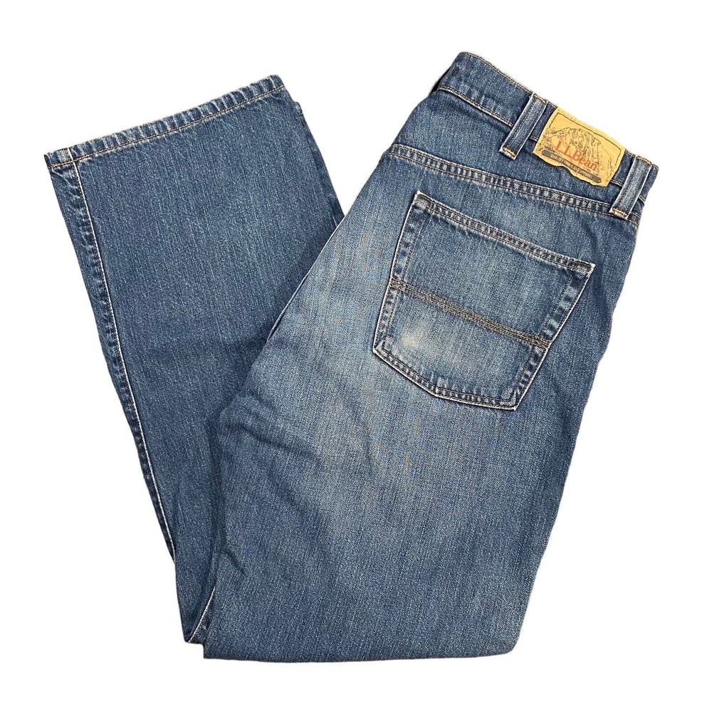 LL Bean Standard Fit Blue Jeans